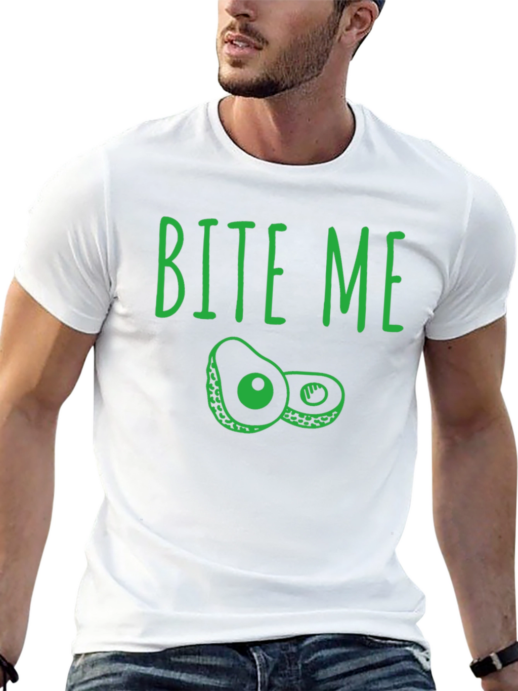 Bite Me Avocado Graphic T-Shirt