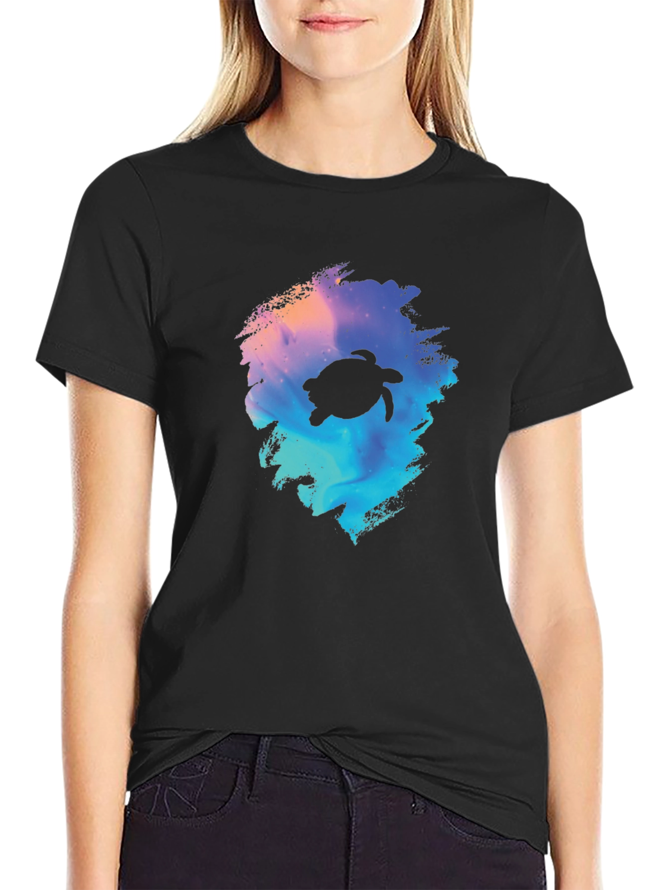 Turtle Galaxy Black T-Shirt