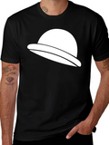 UFO Graphic Tee - Black Cotton Casual T-Shirt