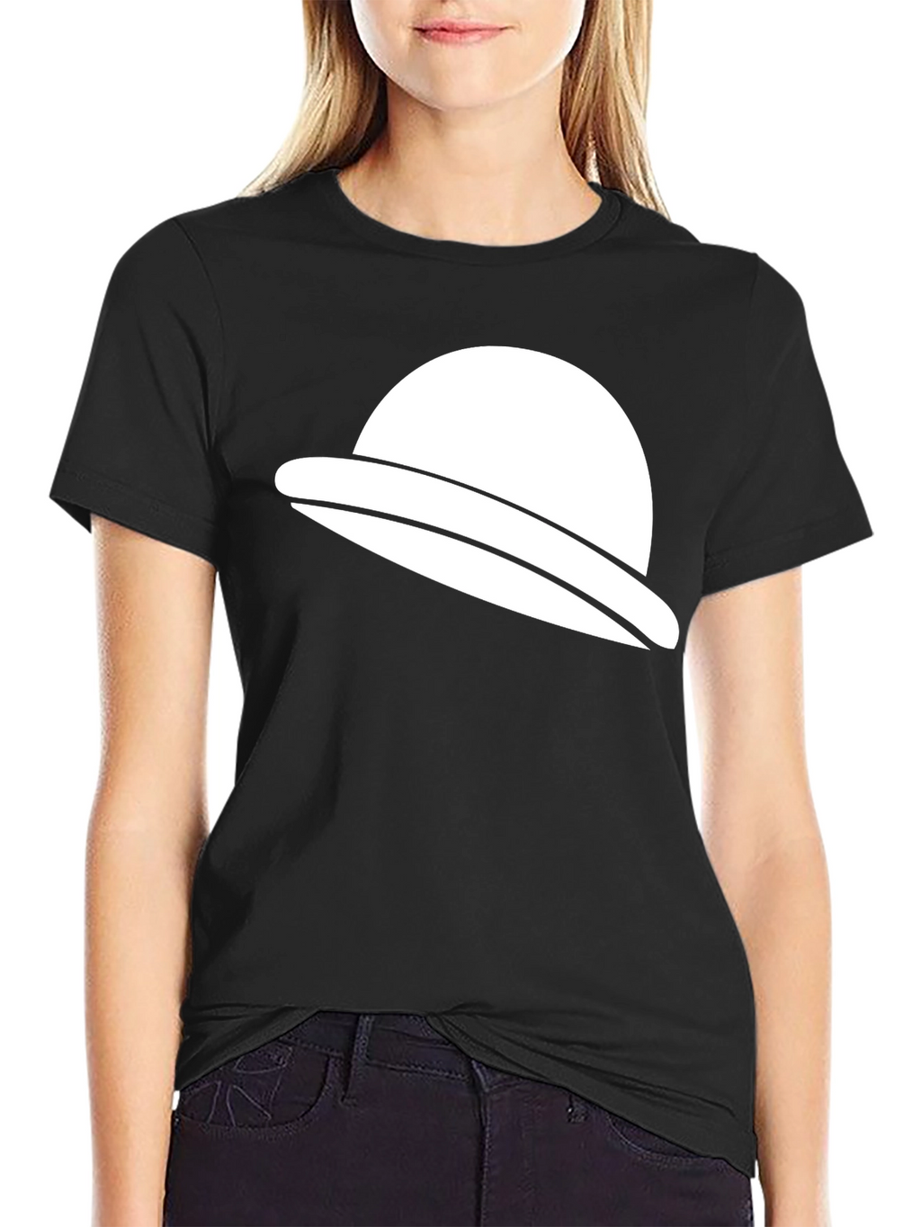 UFO Graphic Tee - Black Cotton Casual T-Shirt