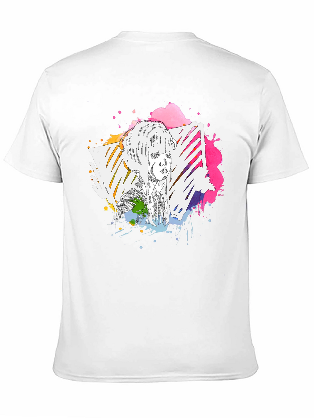 Abstract Portrait Graphic Tee - Mens Black T-Shirt