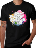 Abstract Portrait Graphic Tee - Mens Black T-Shirt