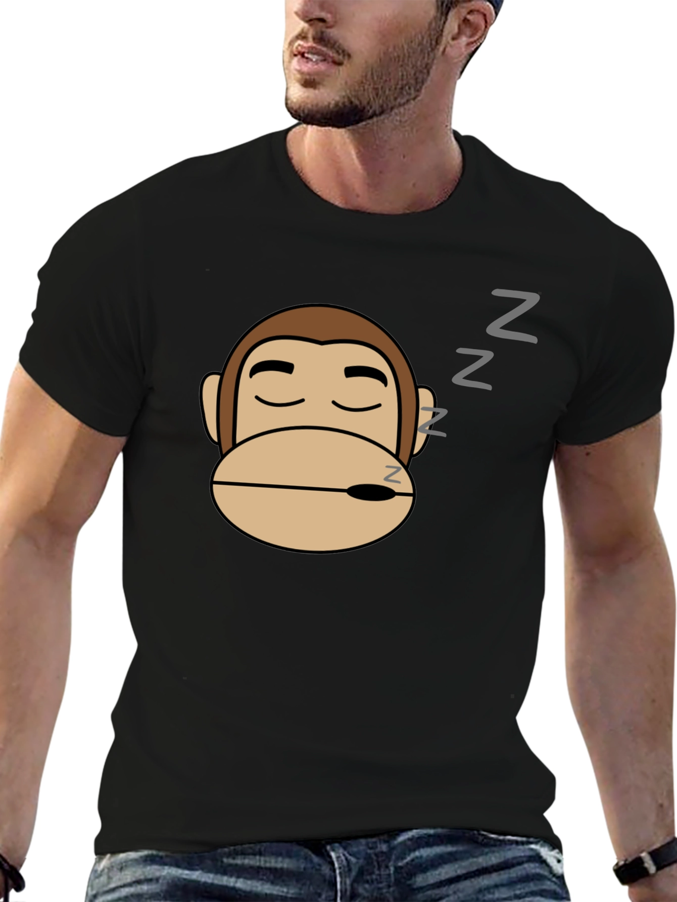 Sleeping Monkey Graphic T-Shirt