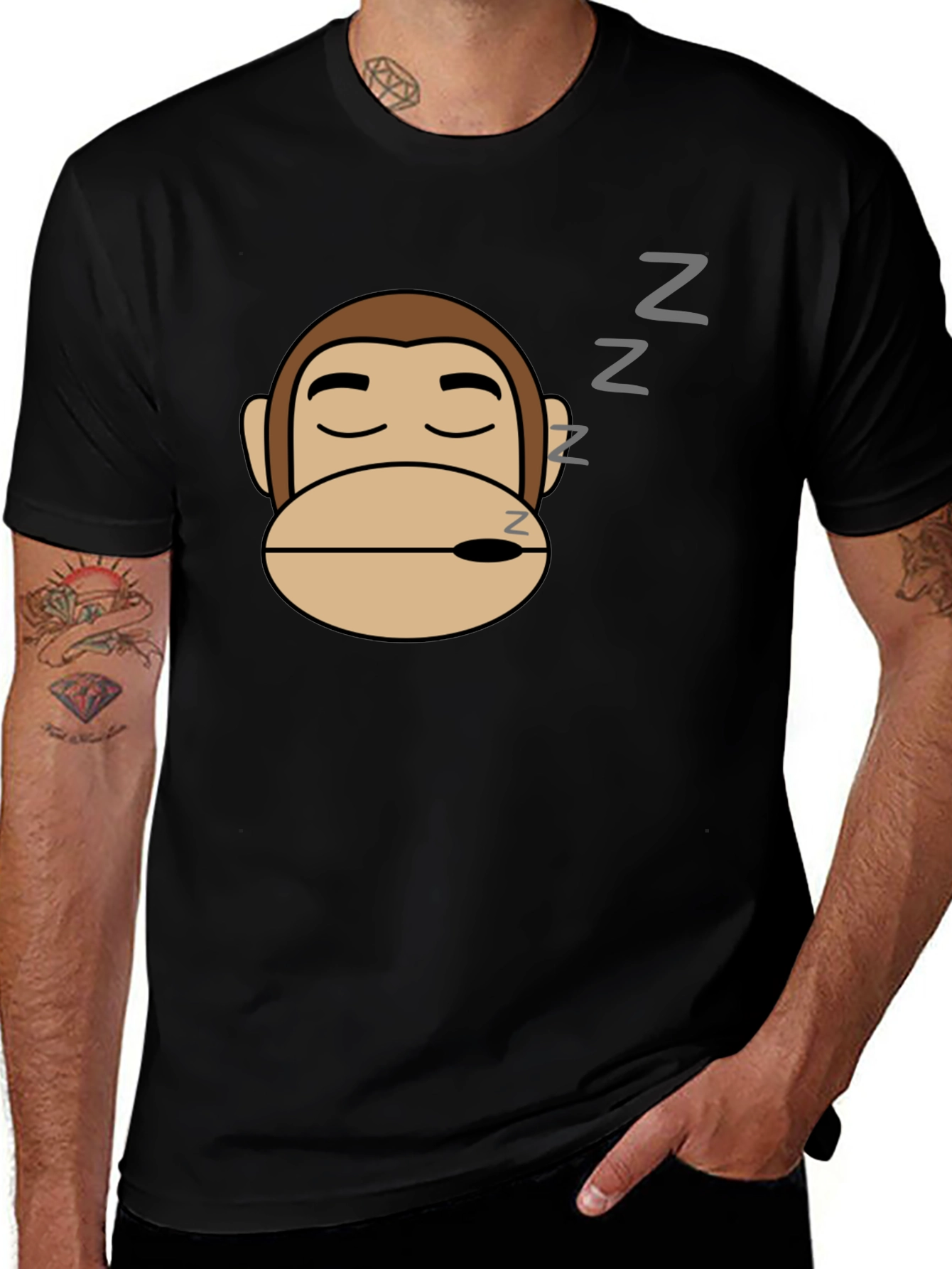 Sleeping Monkey Graphic T-Shirt