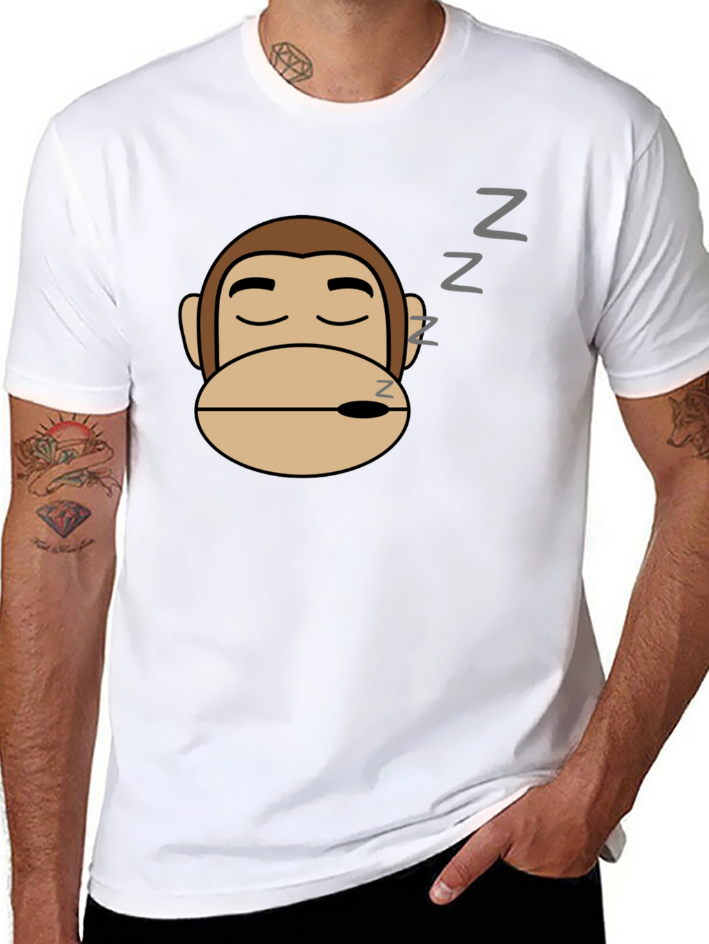Sleeping Monkey Graphic T-Shirt