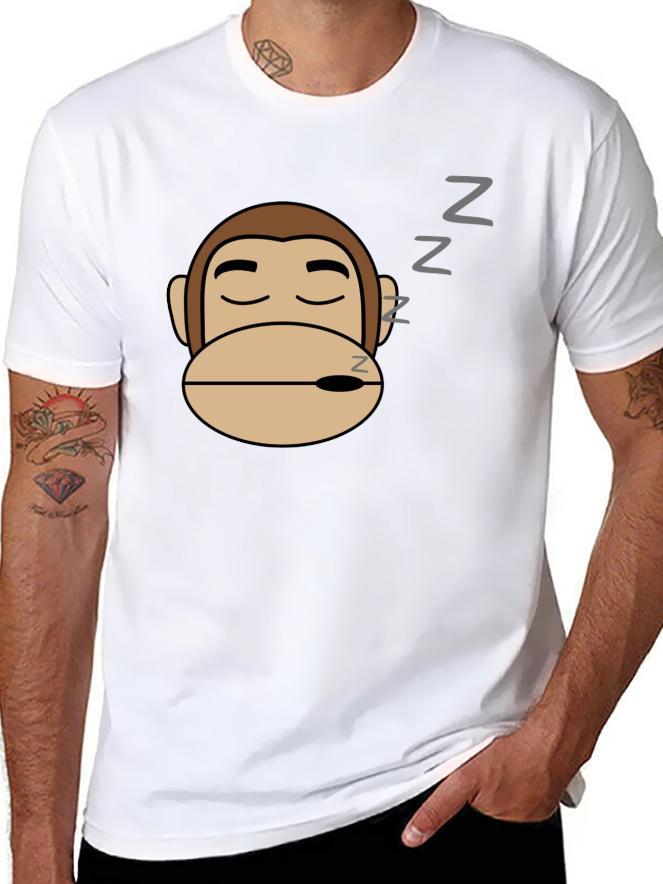 Sleeping Monkey Graphic T-Shirt