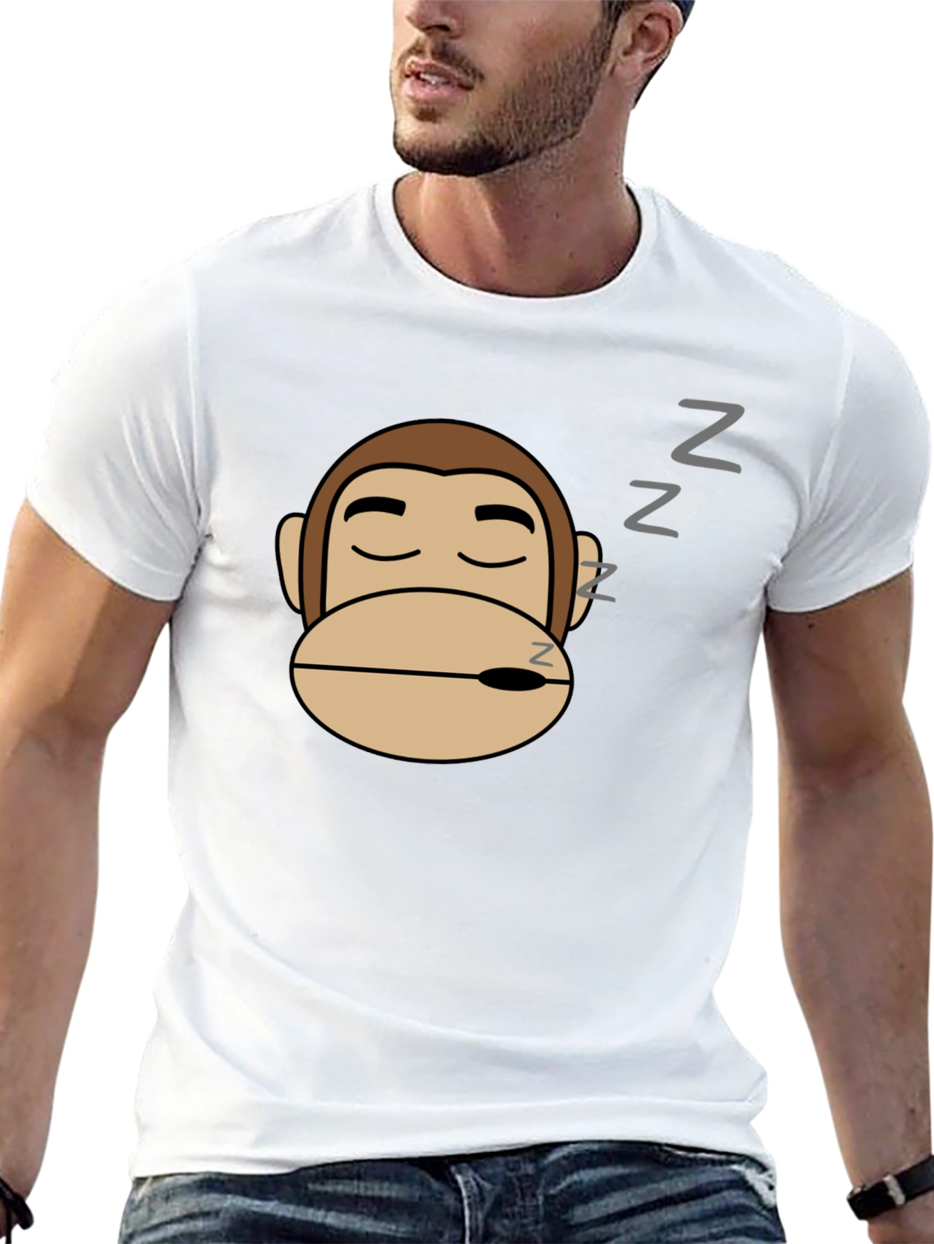 Sleeping Monkey Graphic T-Shirt