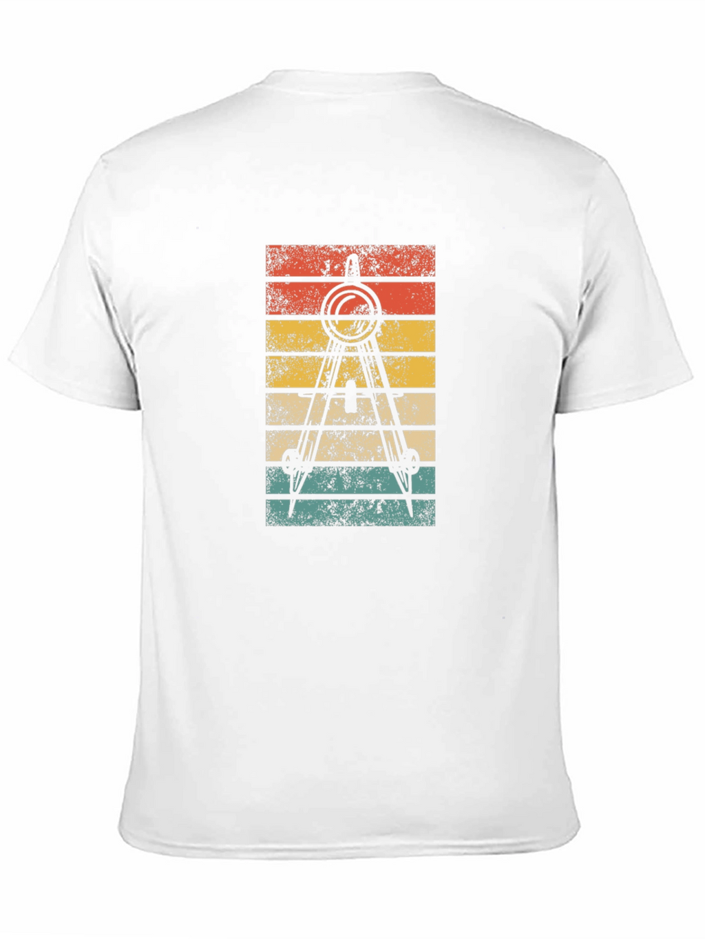 Retro Architect Compass T-Shirt - Black Cotton Tee