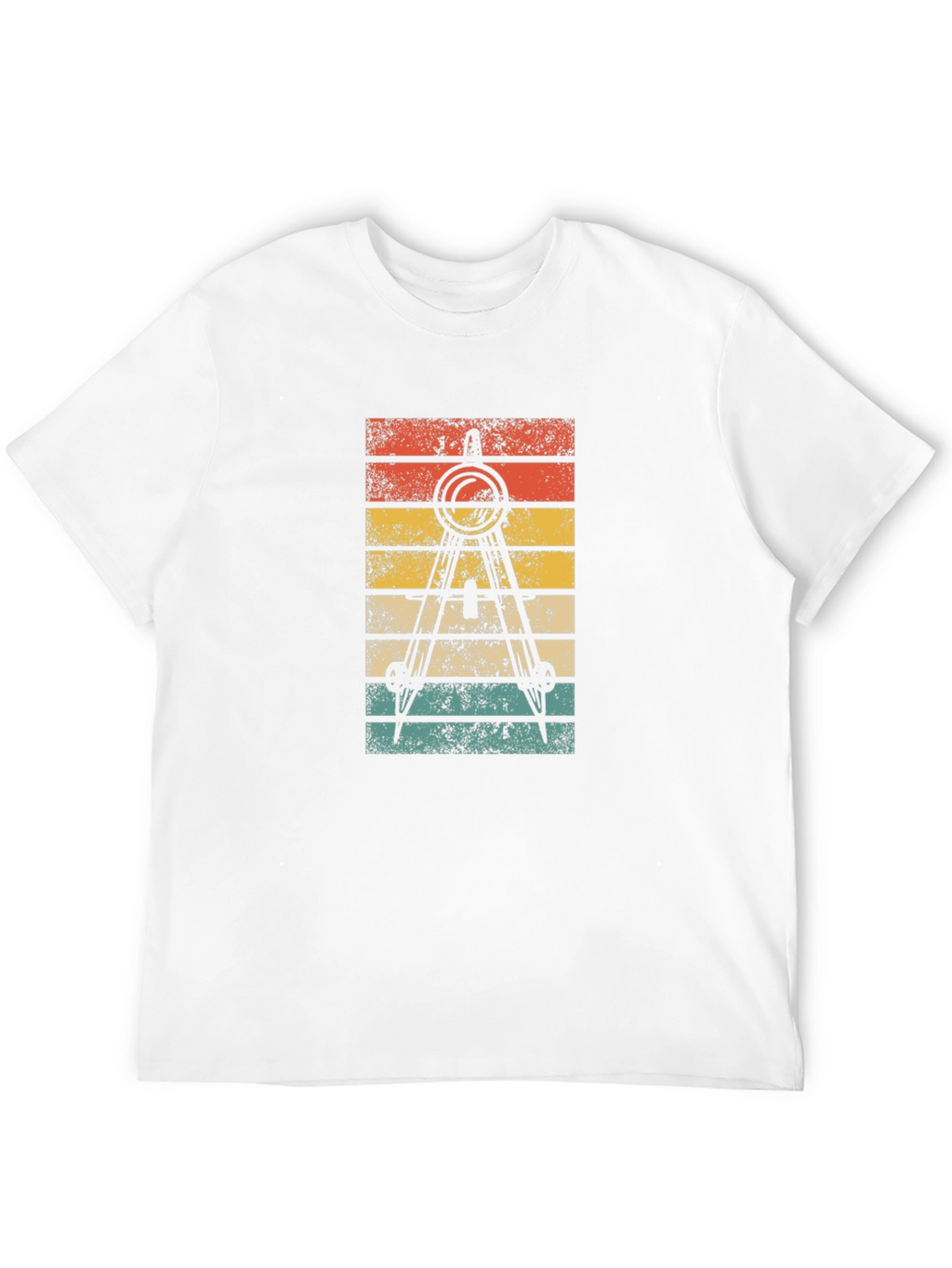 Retro Architect Compass T-Shirt - Black Cotton Tee