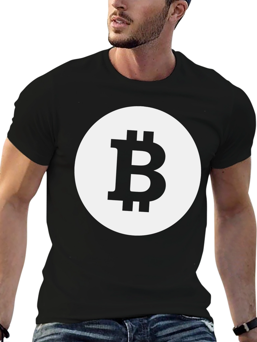 Bitcoin Logo Black T-Shirt Crypto Currency Tee