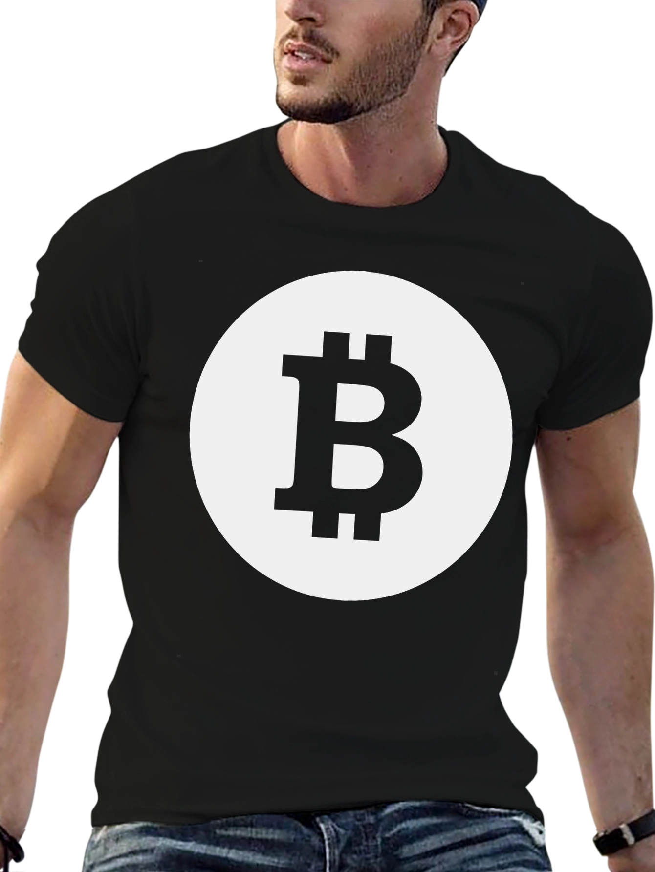 Bitcoin Logo Black T-Shirt Crypto Currency Tee