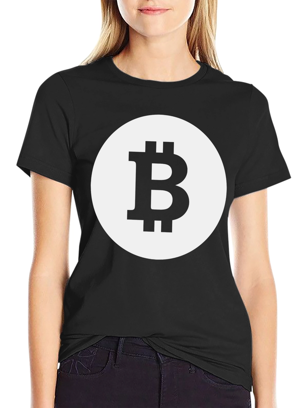 Bitcoin Logo Black T-Shirt Crypto Currency Tee