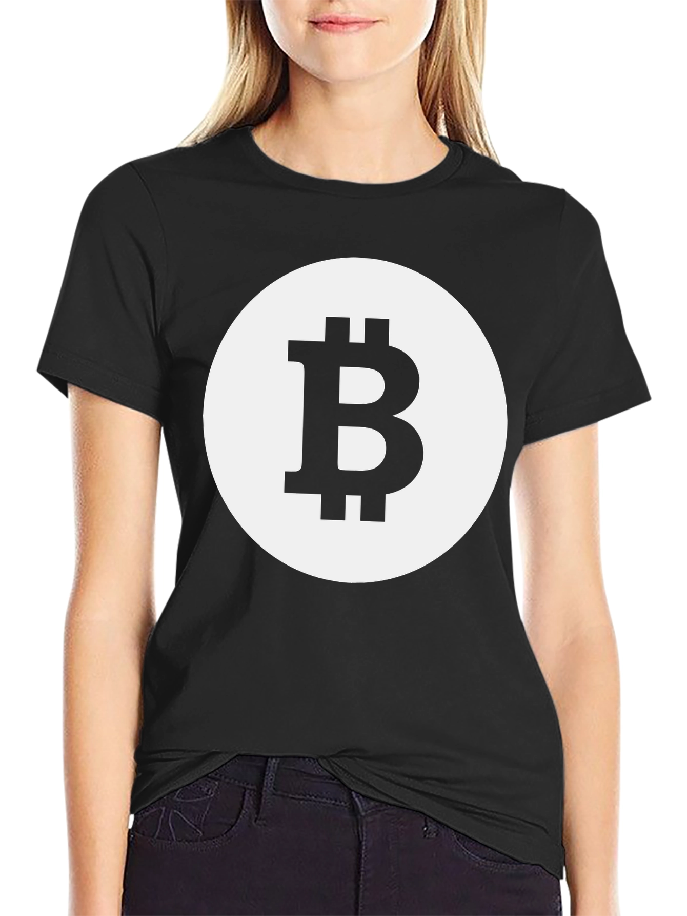 Bitcoin Logo Black T-Shirt Crypto Currency Tee
