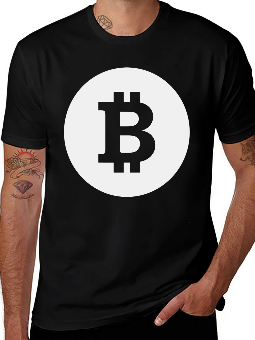 Bitcoin Logo Black T-Shirt Crypto Currency Tee