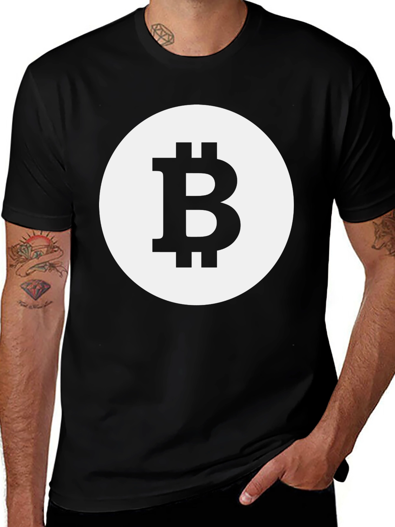 Bitcoin Logo Black T-Shirt Crypto Currency Tee