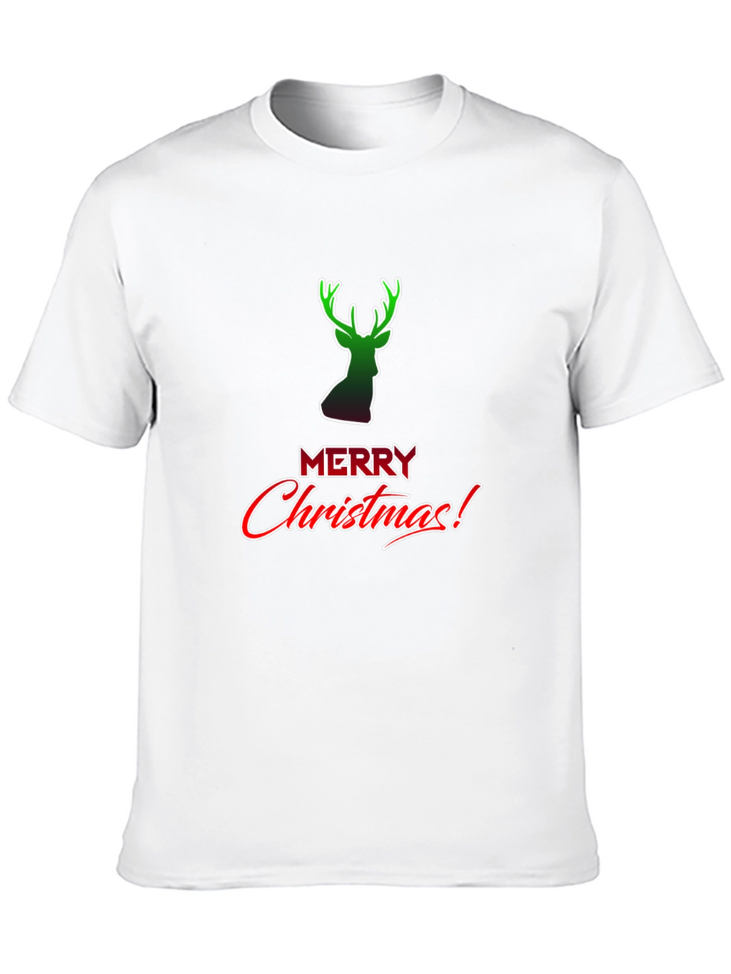 Merry Christmas Reindeer Graphic Tee Shirt