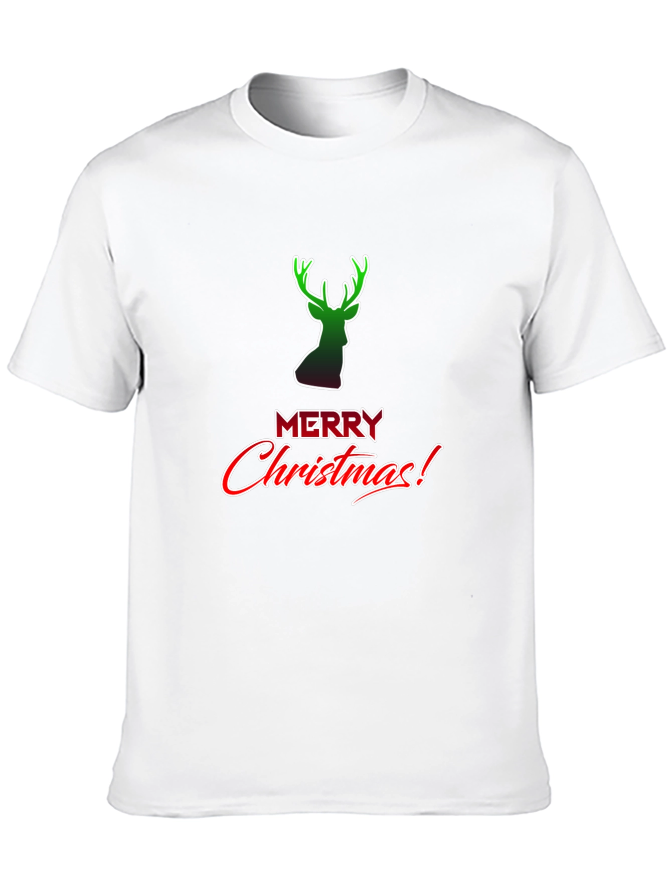 Merry Christmas Reindeer Graphic Tee Shirt