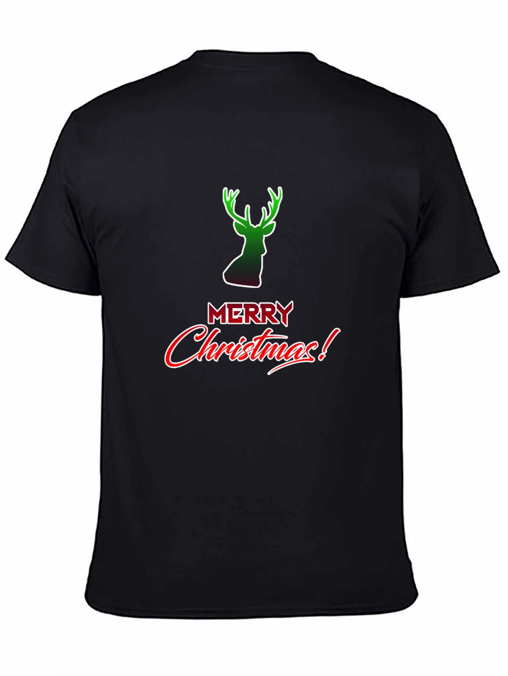 Merry Christmas Reindeer Graphic Tee Shirt