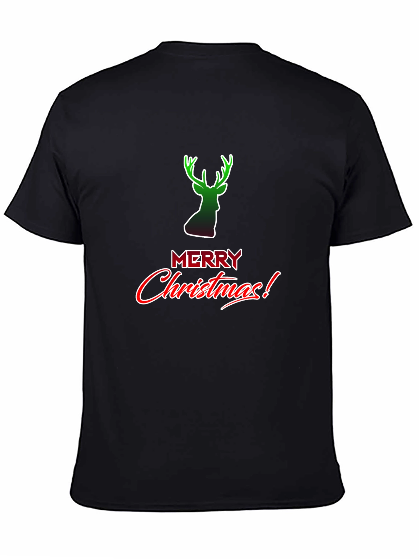 Merry Christmas Reindeer Graphic Tee Shirt