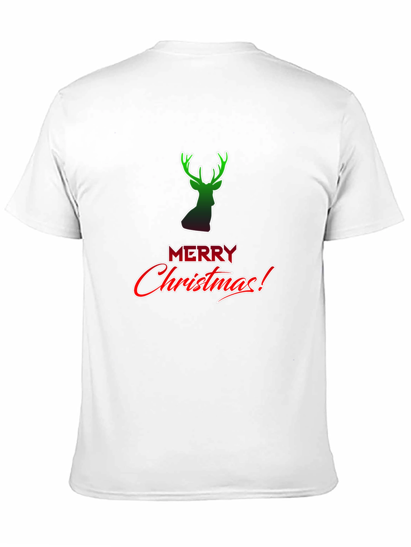 Merry Christmas Reindeer Graphic Tee Shirt
