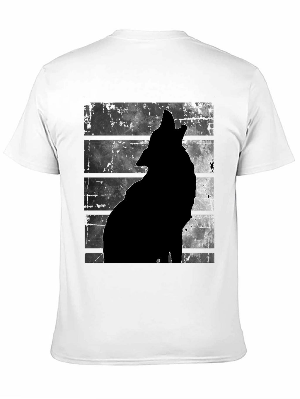 Wolf Silhouette Graphic Print T-Shirt