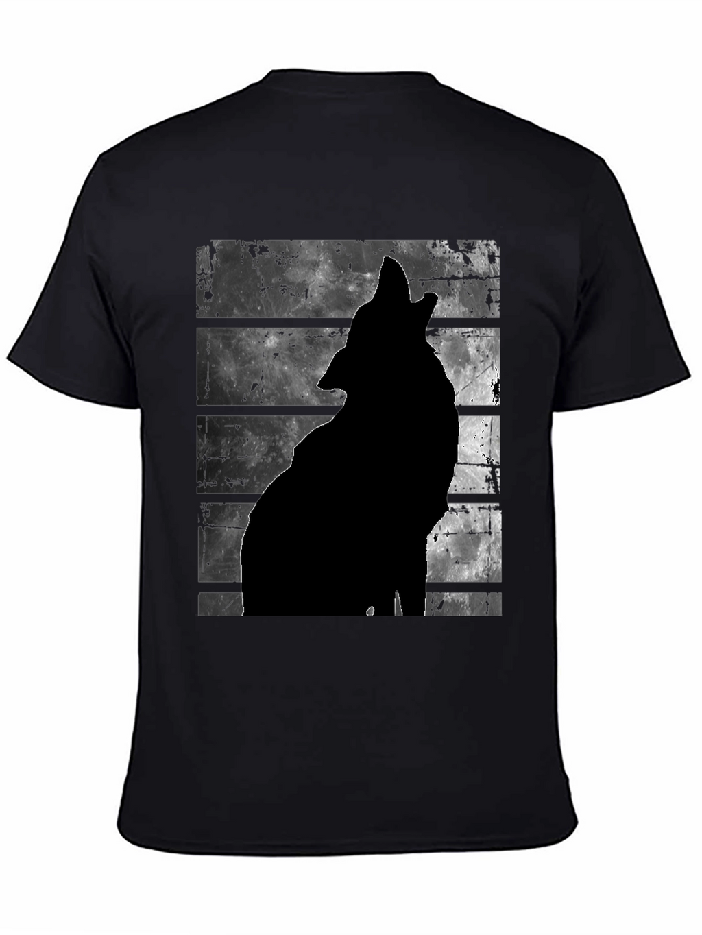 Wolf Silhouette Graphic Print T-Shirt