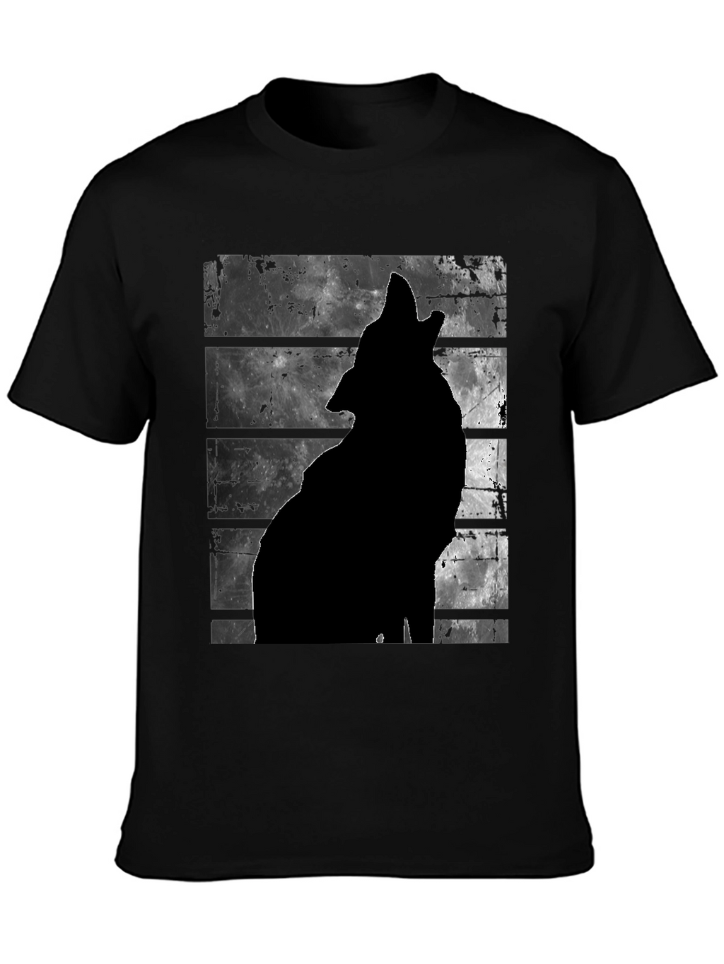 Wolf Silhouette Graphic Print T-Shirt