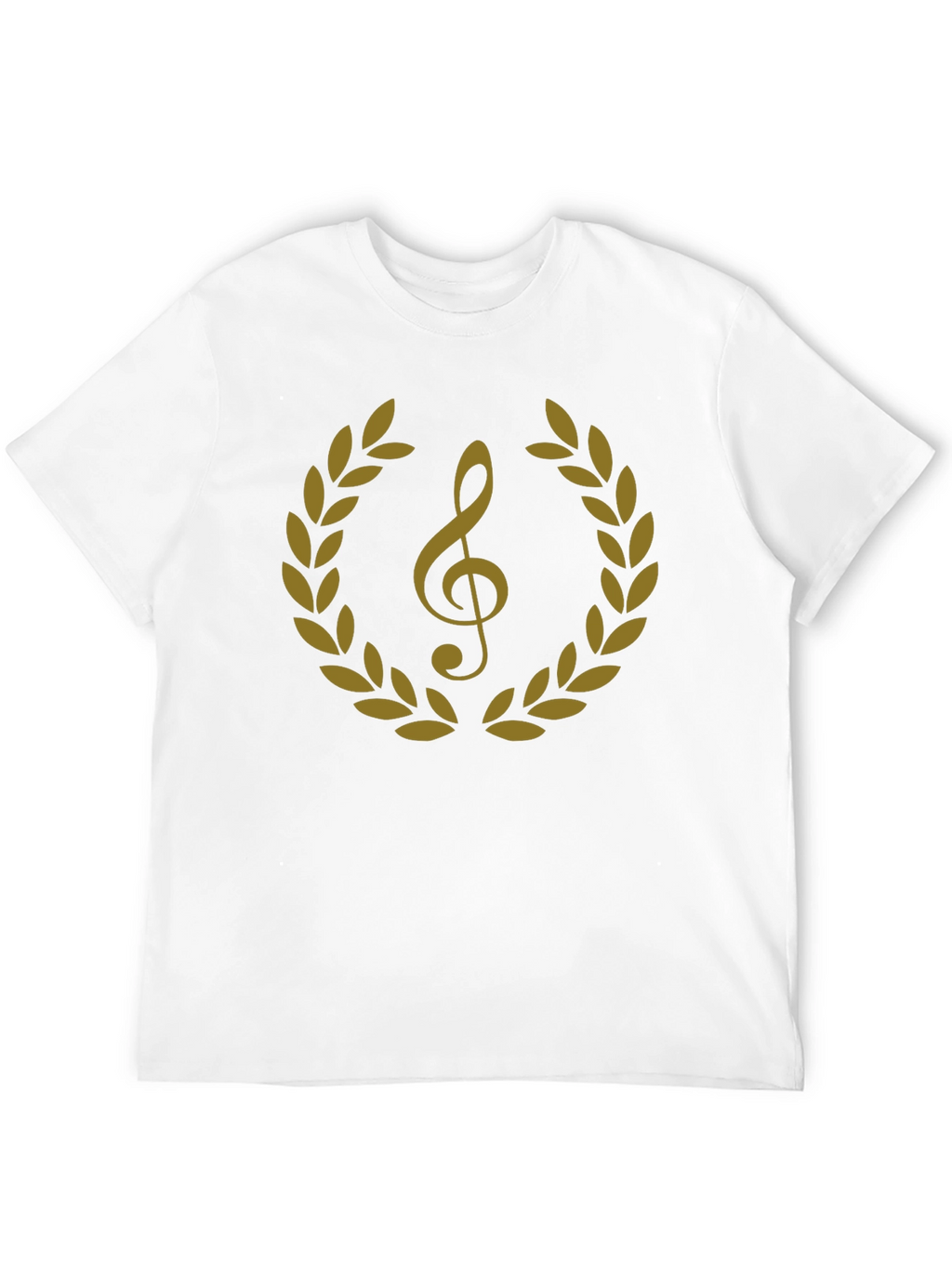 Musical Treble Clef Laurel Wreath Graphic Tee