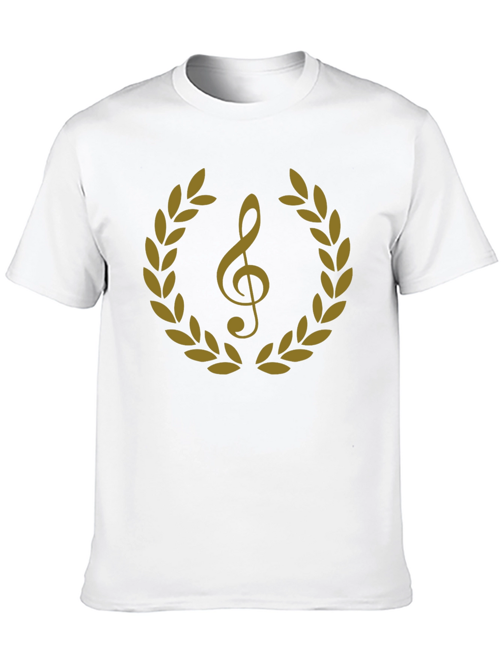Musical Treble Clef Laurel Wreath Graphic Tee