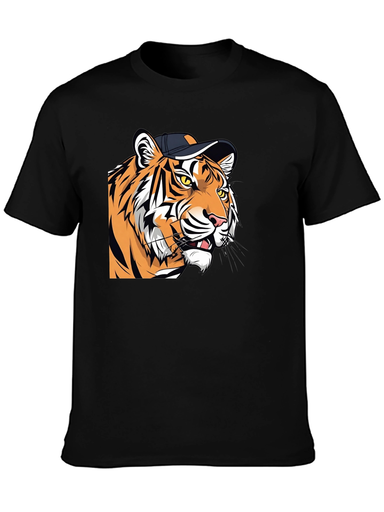 Cool Tiger Graphic Tee - Black