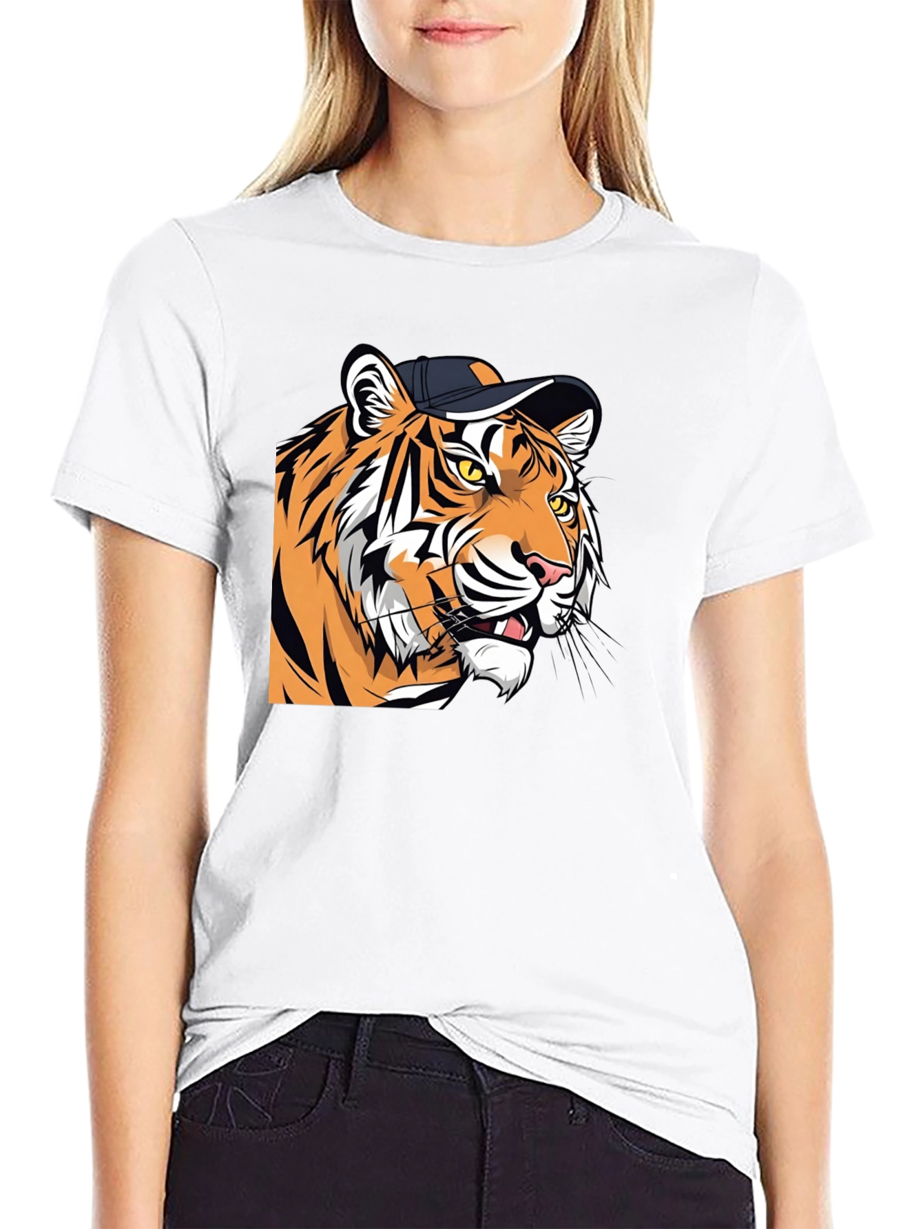 Cool Tiger Graphic Tee - Black