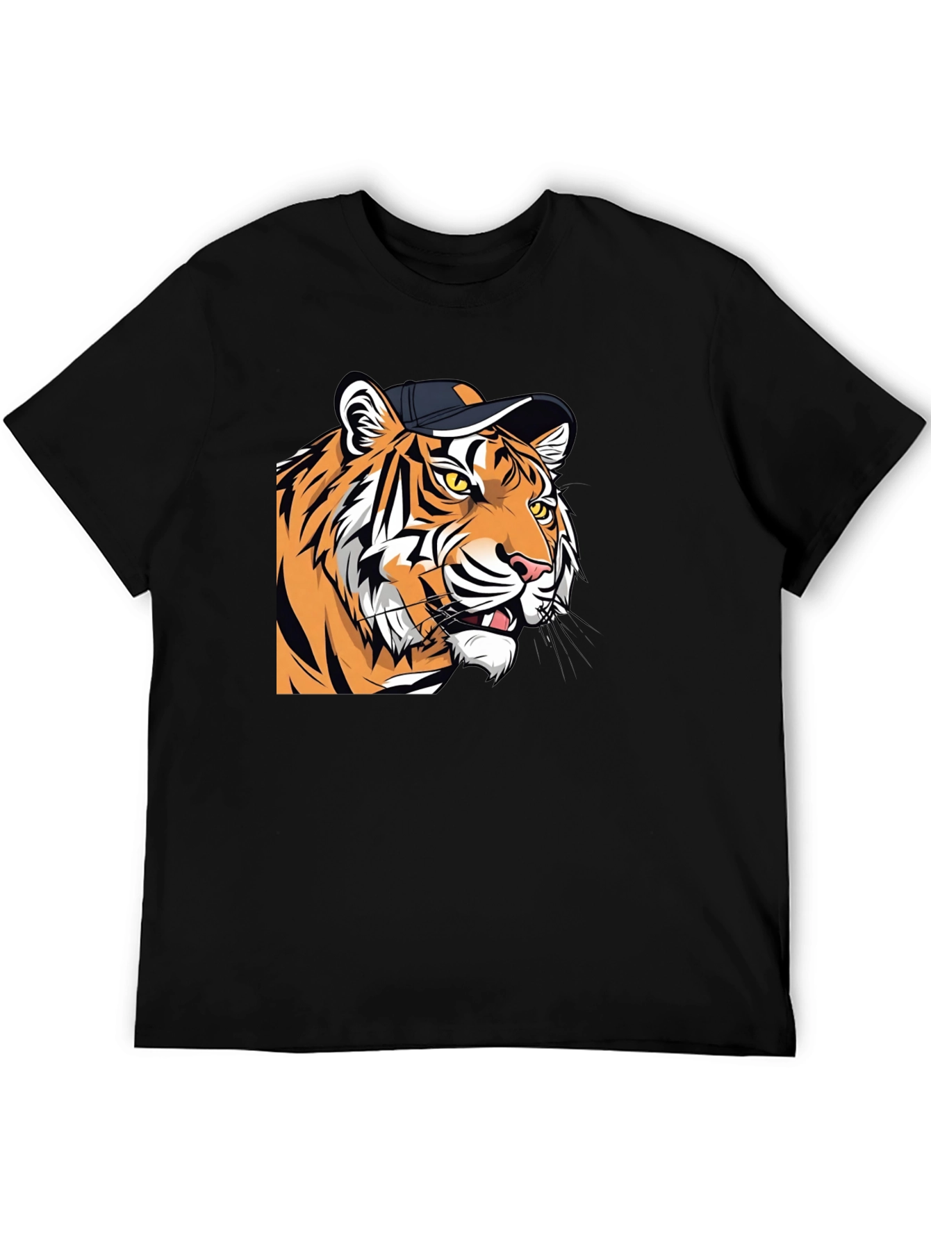 Cool Tiger Graphic Tee - Black