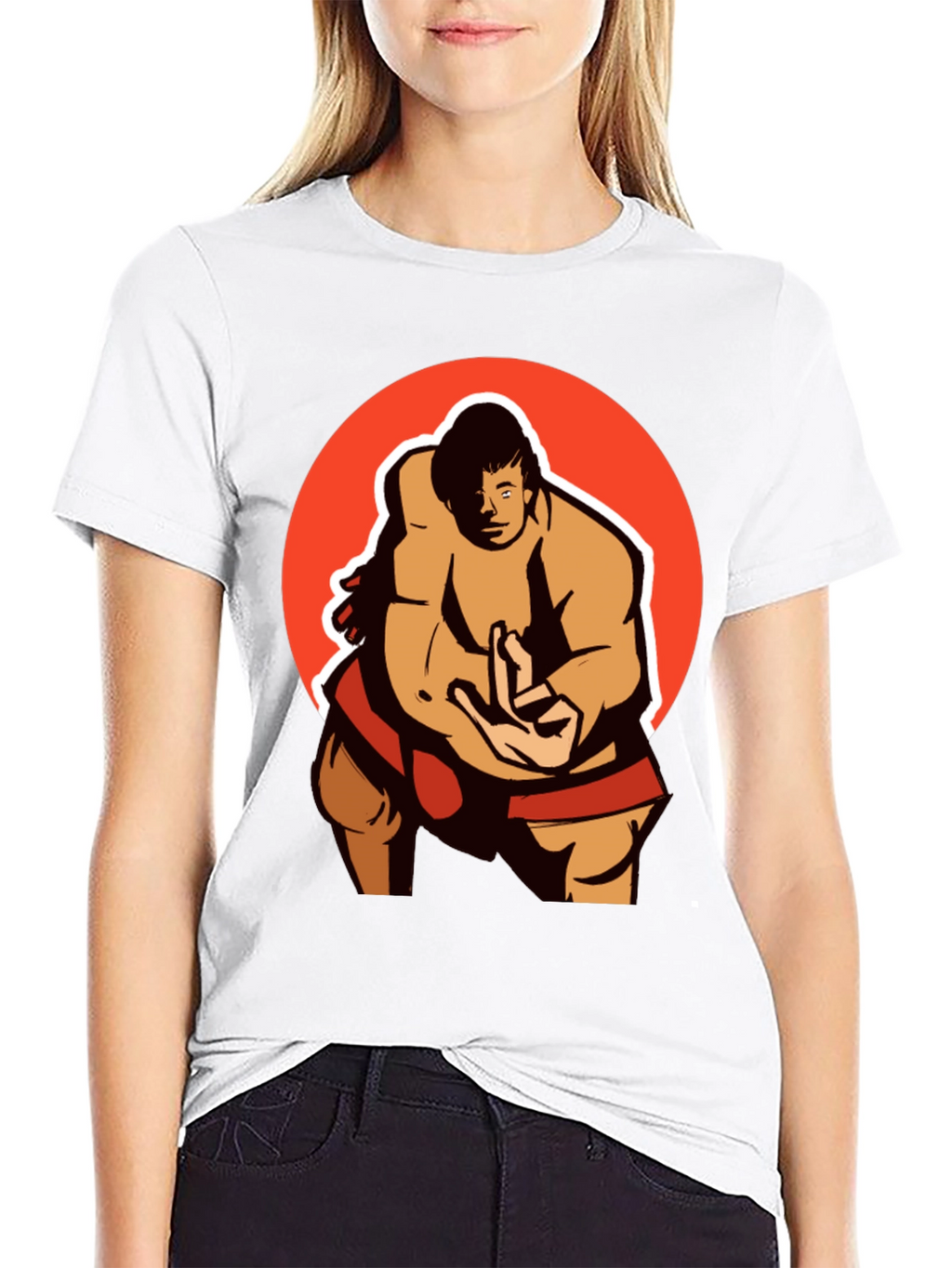 Sumo Wrestler Graphic Tee - Martial Arts Shirt