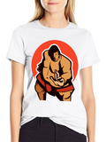 Sumo Wrestler Graphic Tee - Martial Arts Shirt
