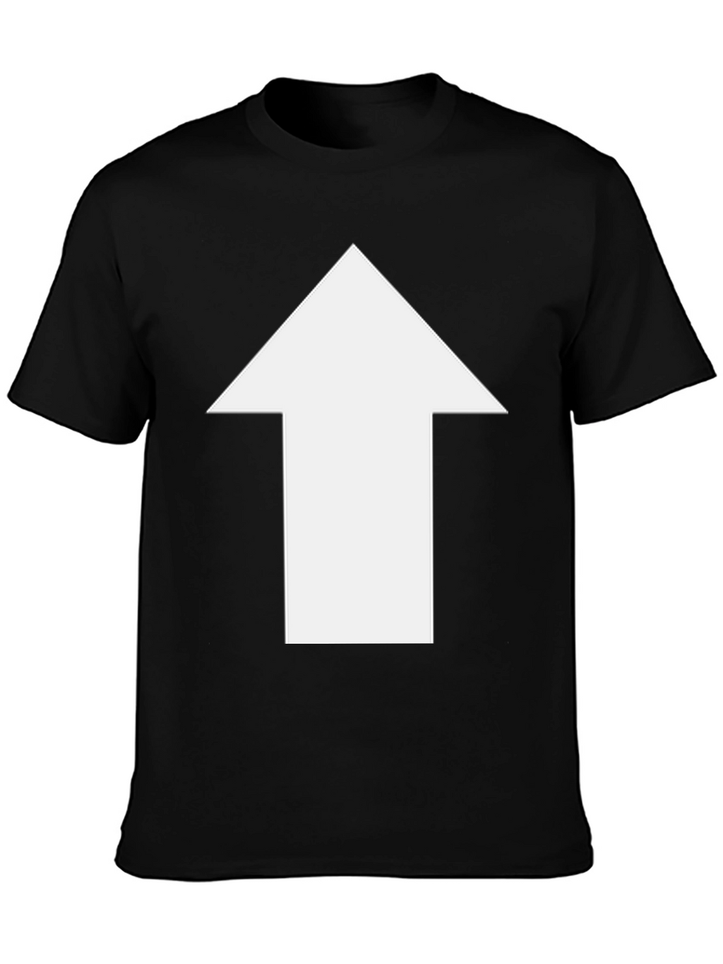 Upward Arrow Graphic Tee - Black Casual T-Shirt