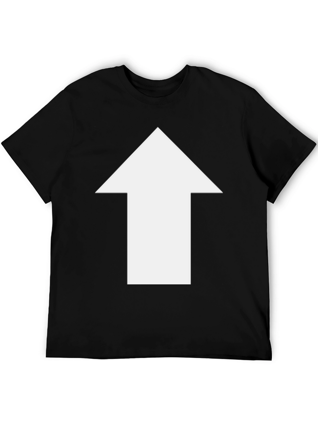 Upward Arrow Graphic Tee - Black Casual T-Shirt
