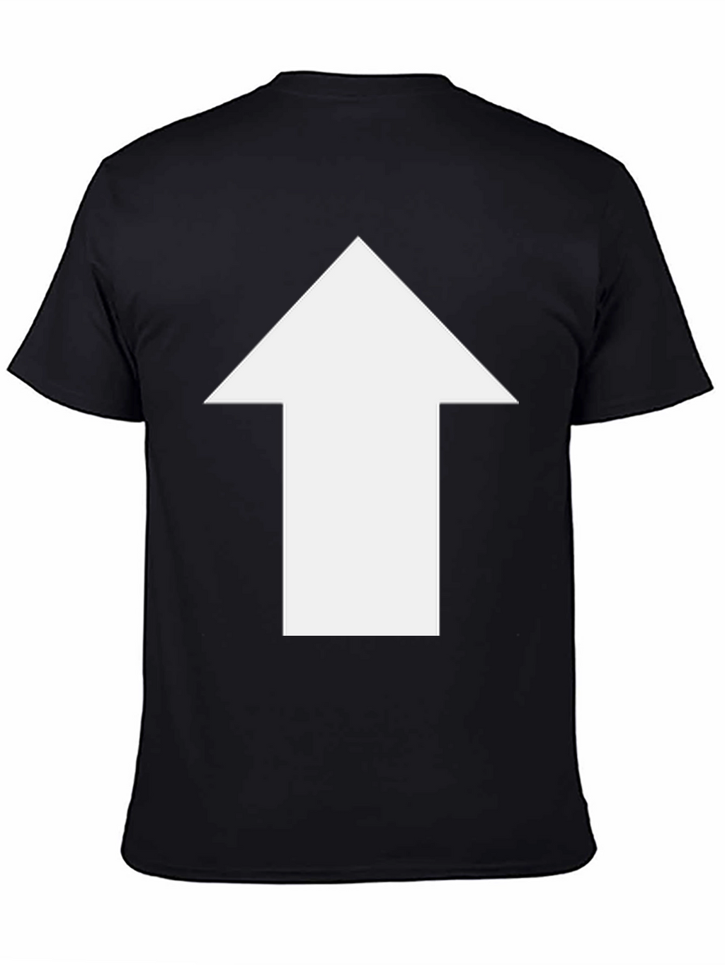 Upward Arrow Graphic Tee - Black Casual T-Shirt