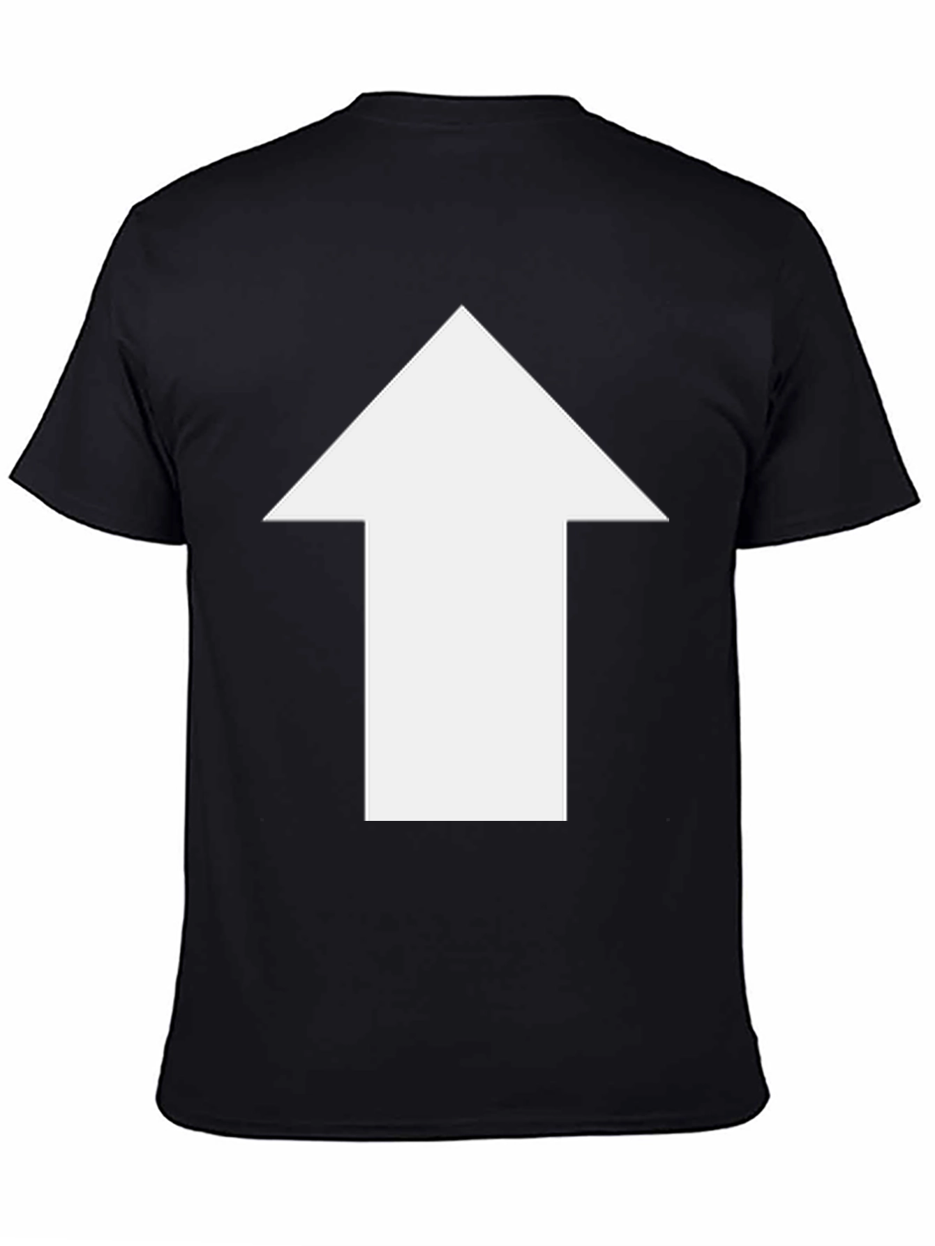 Upward Arrow Graphic Tee - Black Casual T-Shirt
