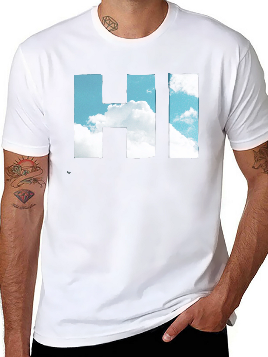 Sky HI T-Shirt - Cloudscape Graphic Tee