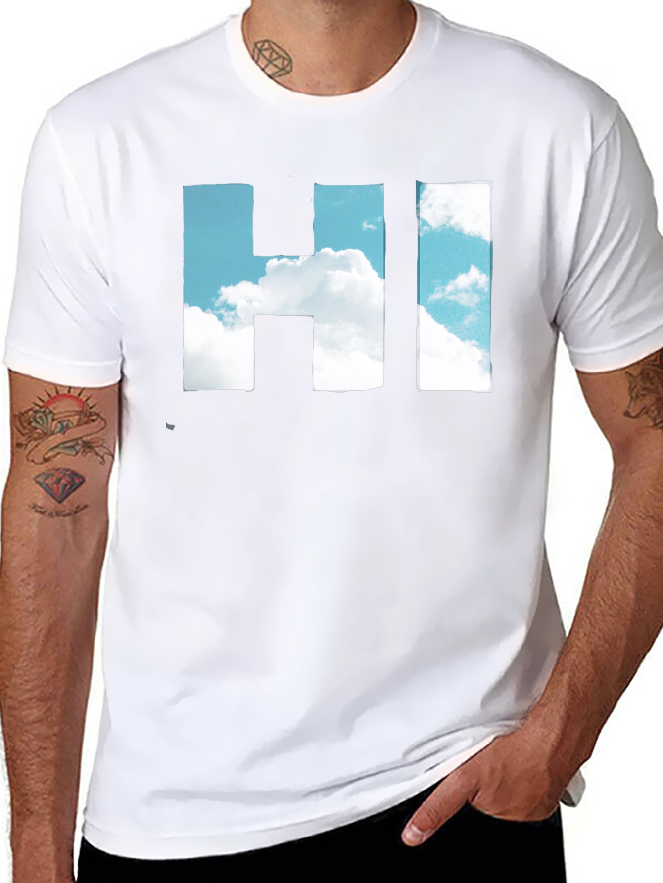 Sky HI T-Shirt - Cloudscape Graphic Tee