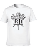 Darts 180 T-Shirt - Black Dartboard Design