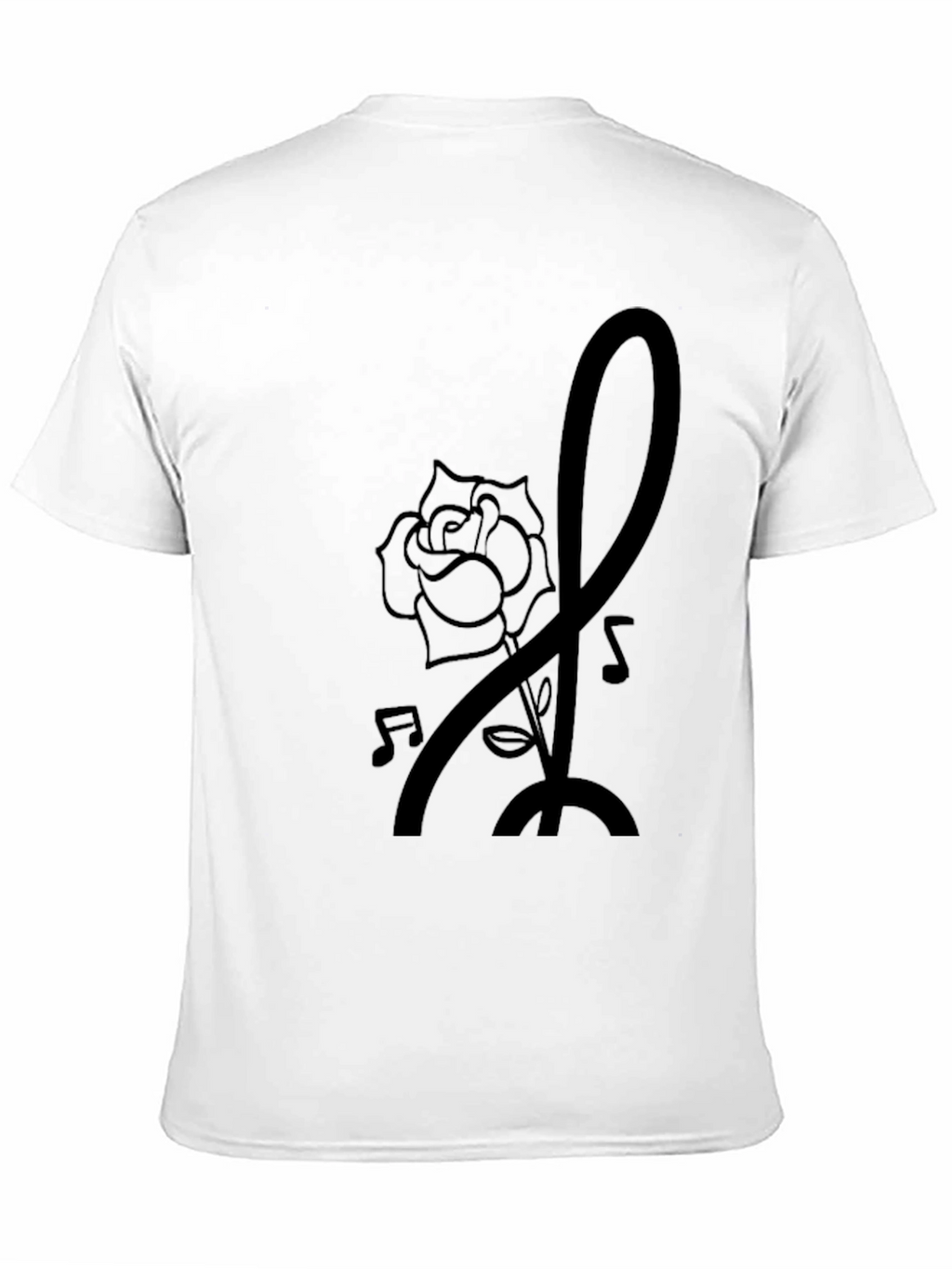 Rose Music Note Graphic Tee
