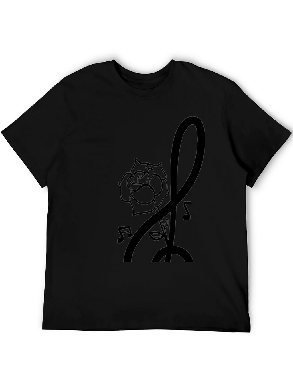 Rose Music Note Graphic Tee