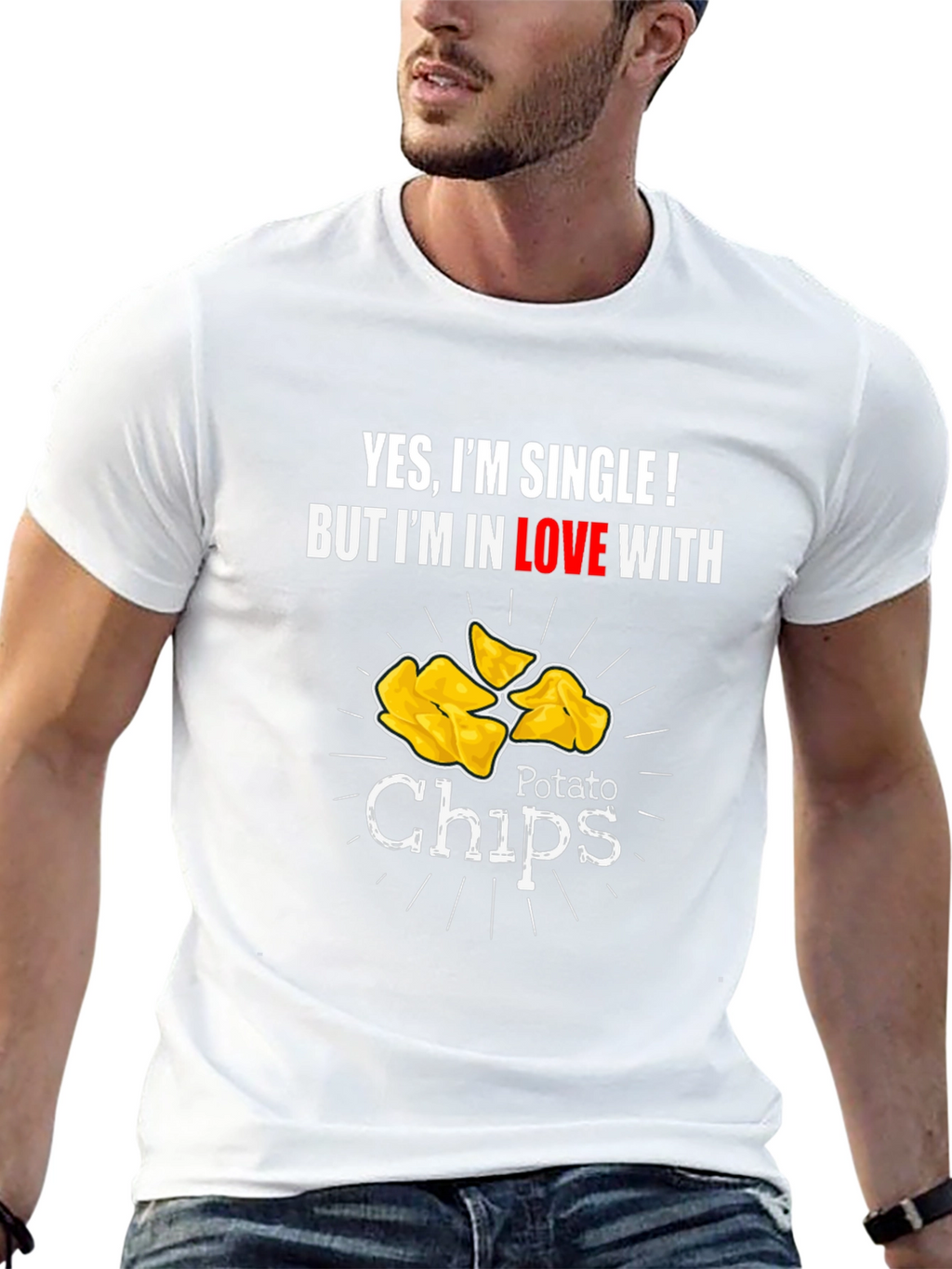 Single and Loving Chips T-Shirt