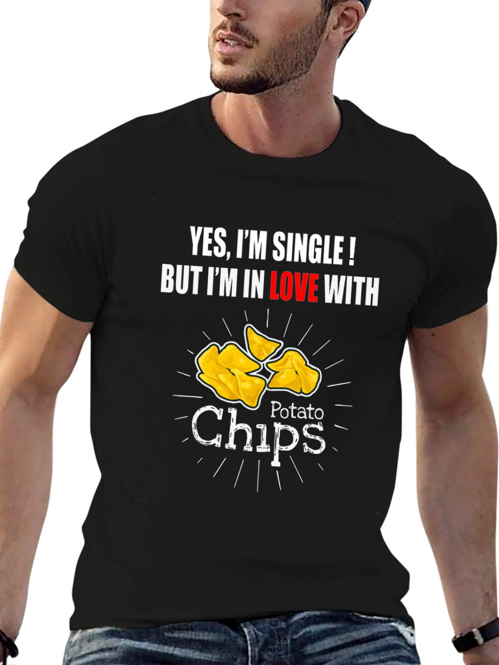 Single and Loving Chips T-Shirt