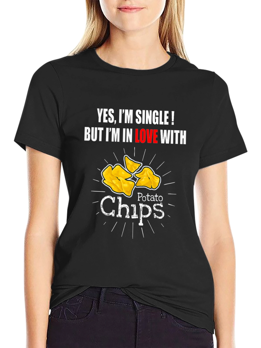 Single and Loving Chips T-Shirt