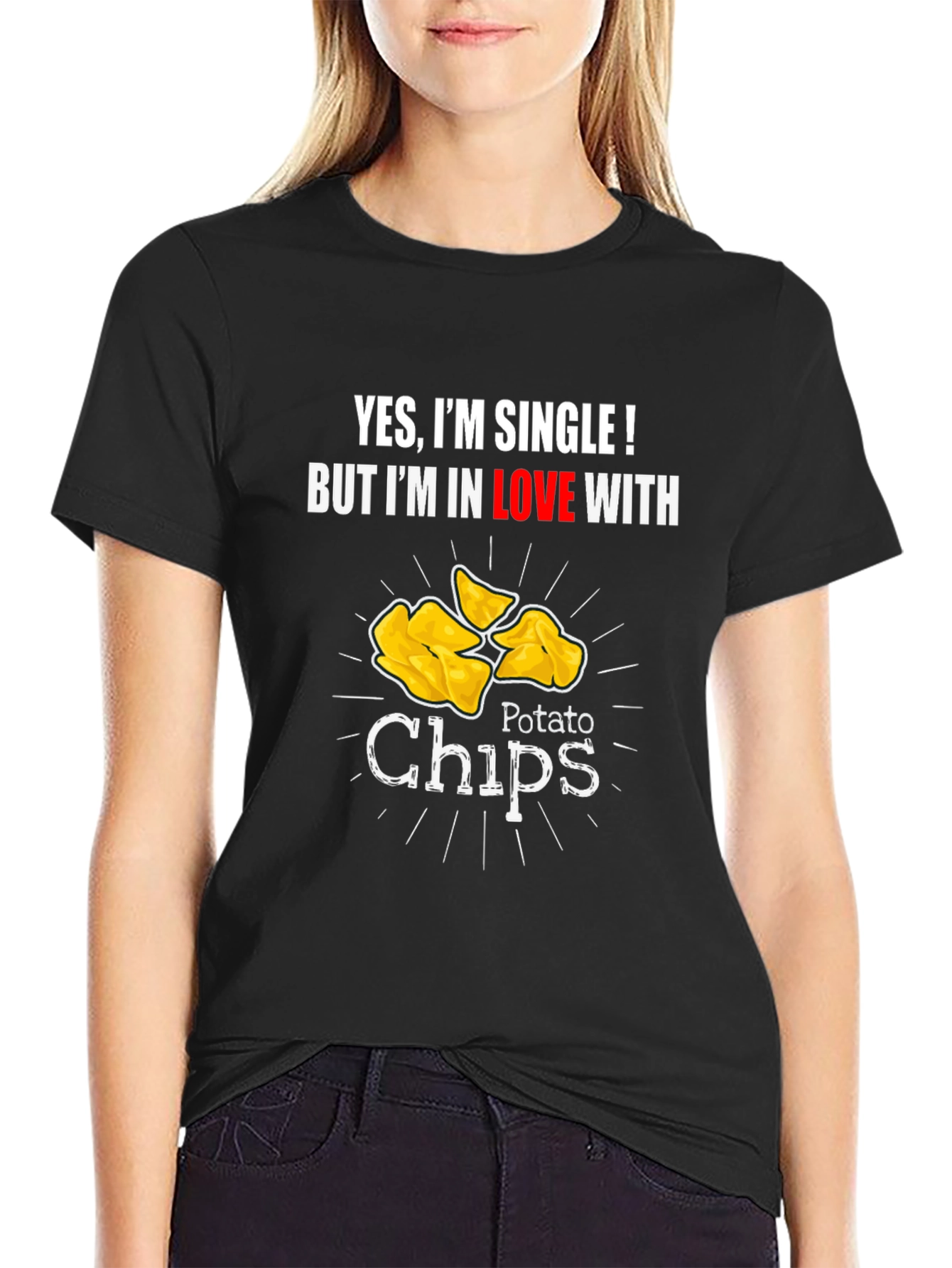 Single and Loving Chips T-Shirt