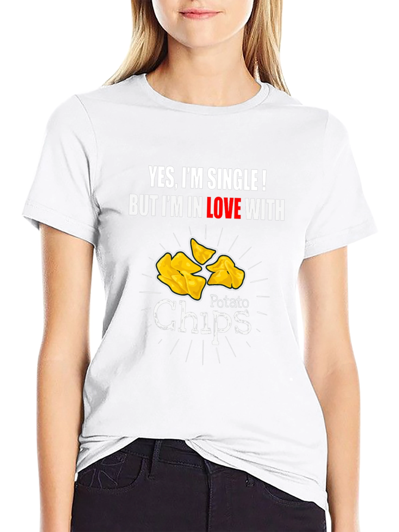 Single and Loving Chips T-Shirt