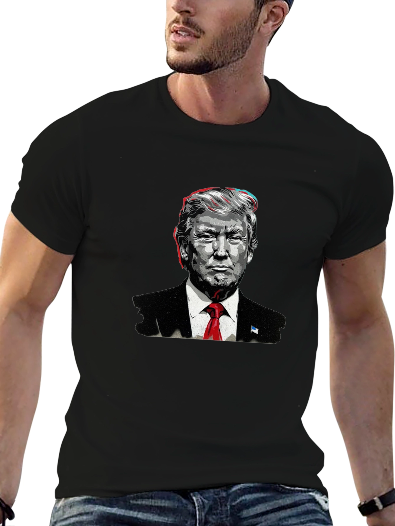 Trump Graphic Tee - Black Political Statement T-Shirt