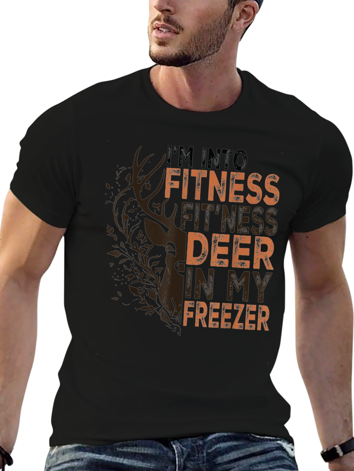 Fitness Deer in My Freezer Graphic T-Shirt